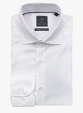 Milan Dobby Taped Seams White Shirt