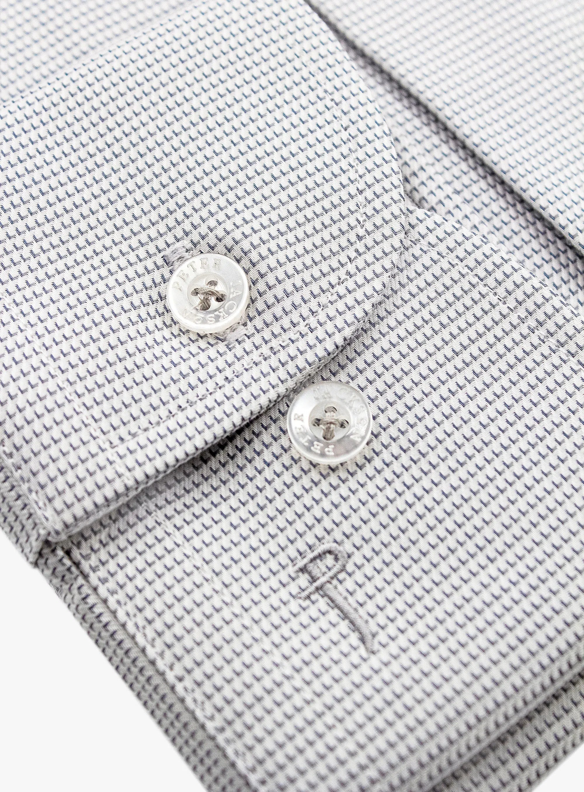 Milan White/Grey Micro Shirt