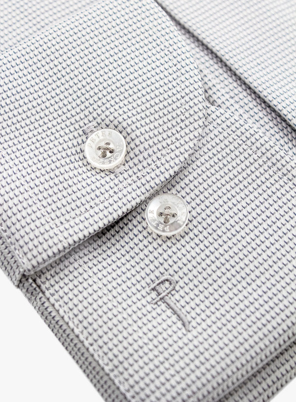 Milan White/Grey Micro Shirt