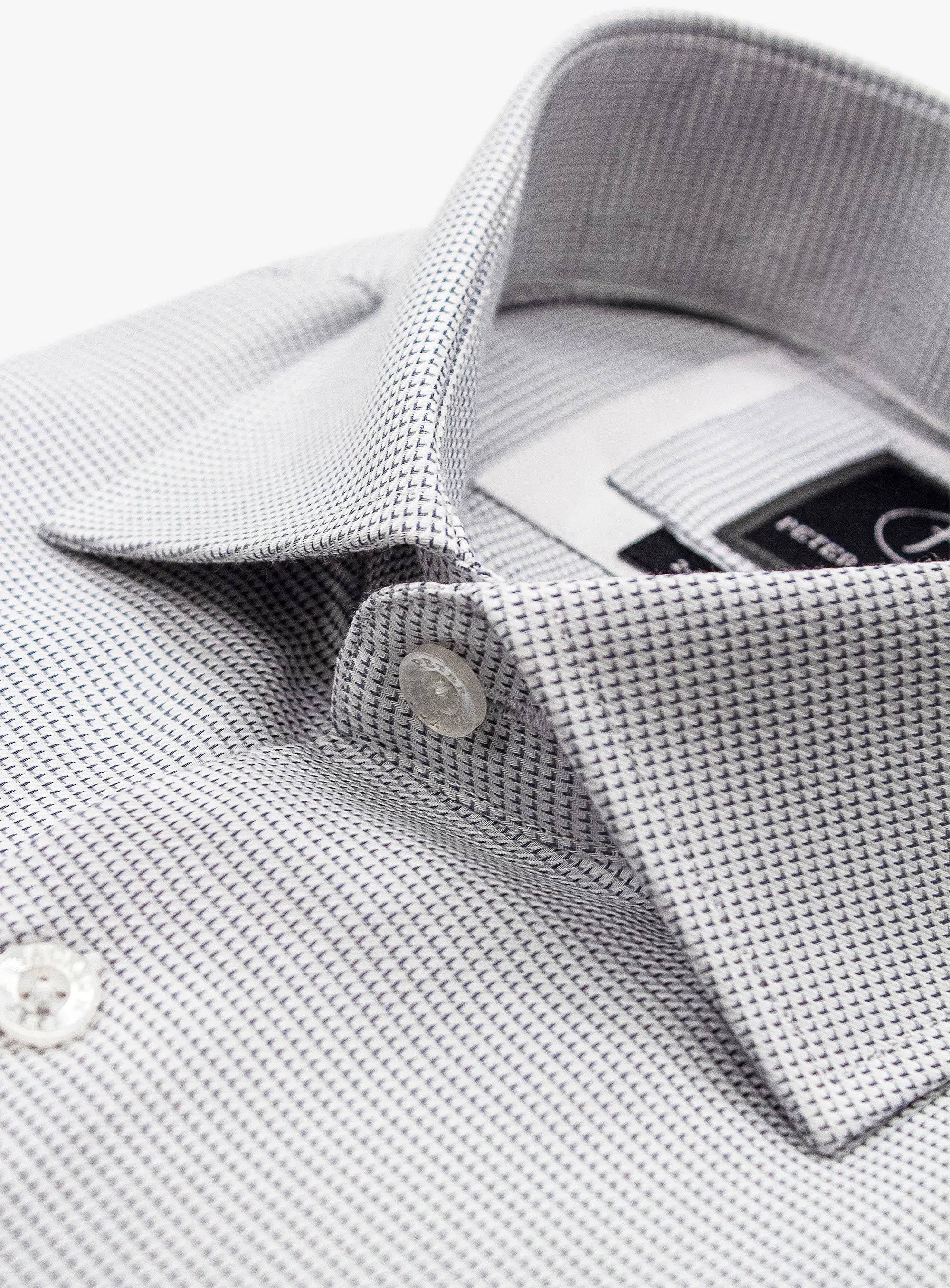 Milan White/Grey Micro Shirt
