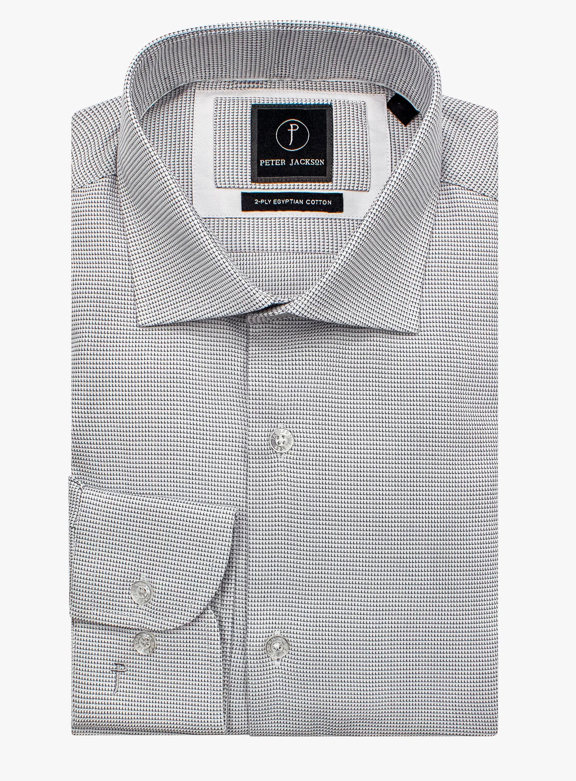 Milan White/Grey Micro Shirt