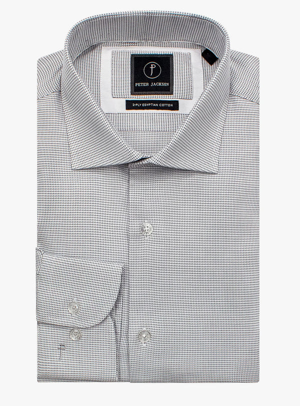 Milan White/Grey Micro Shirt