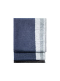 Navy & Grey Colour Block Pure Silk Scarf