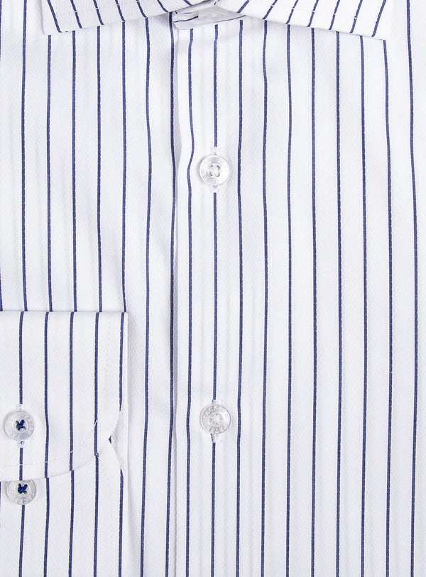Navy Pinstripe Business Shirt