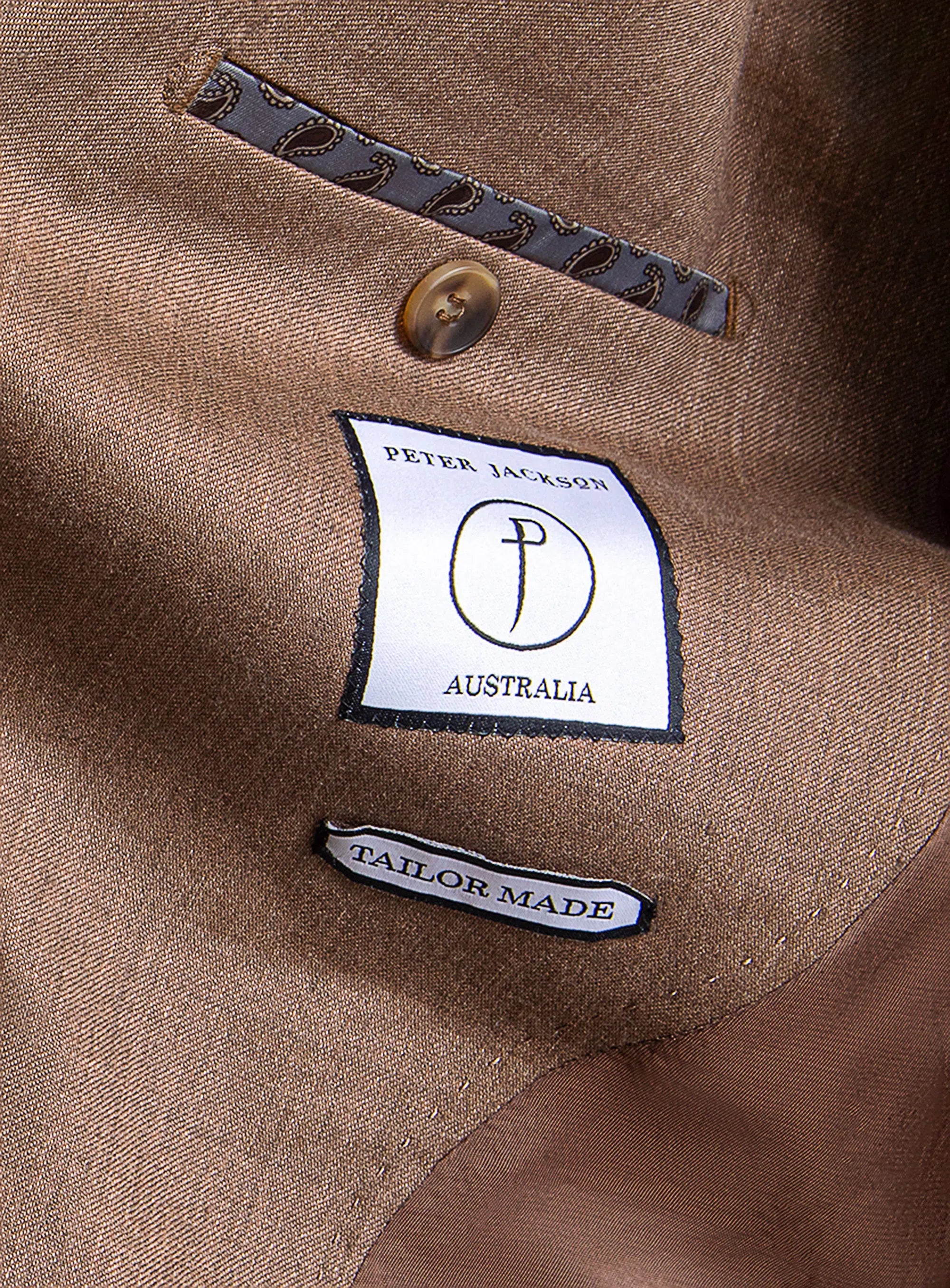 Tommaso Double Breasted Chocolate Twill Jacket