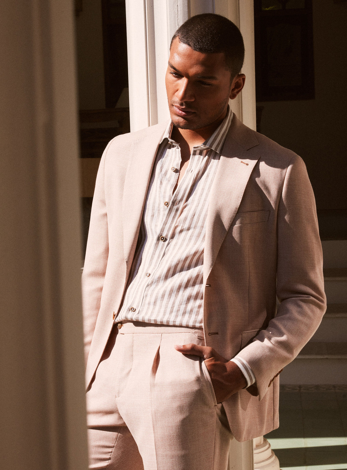 Vito Apricot Basketweave Sport Jacket