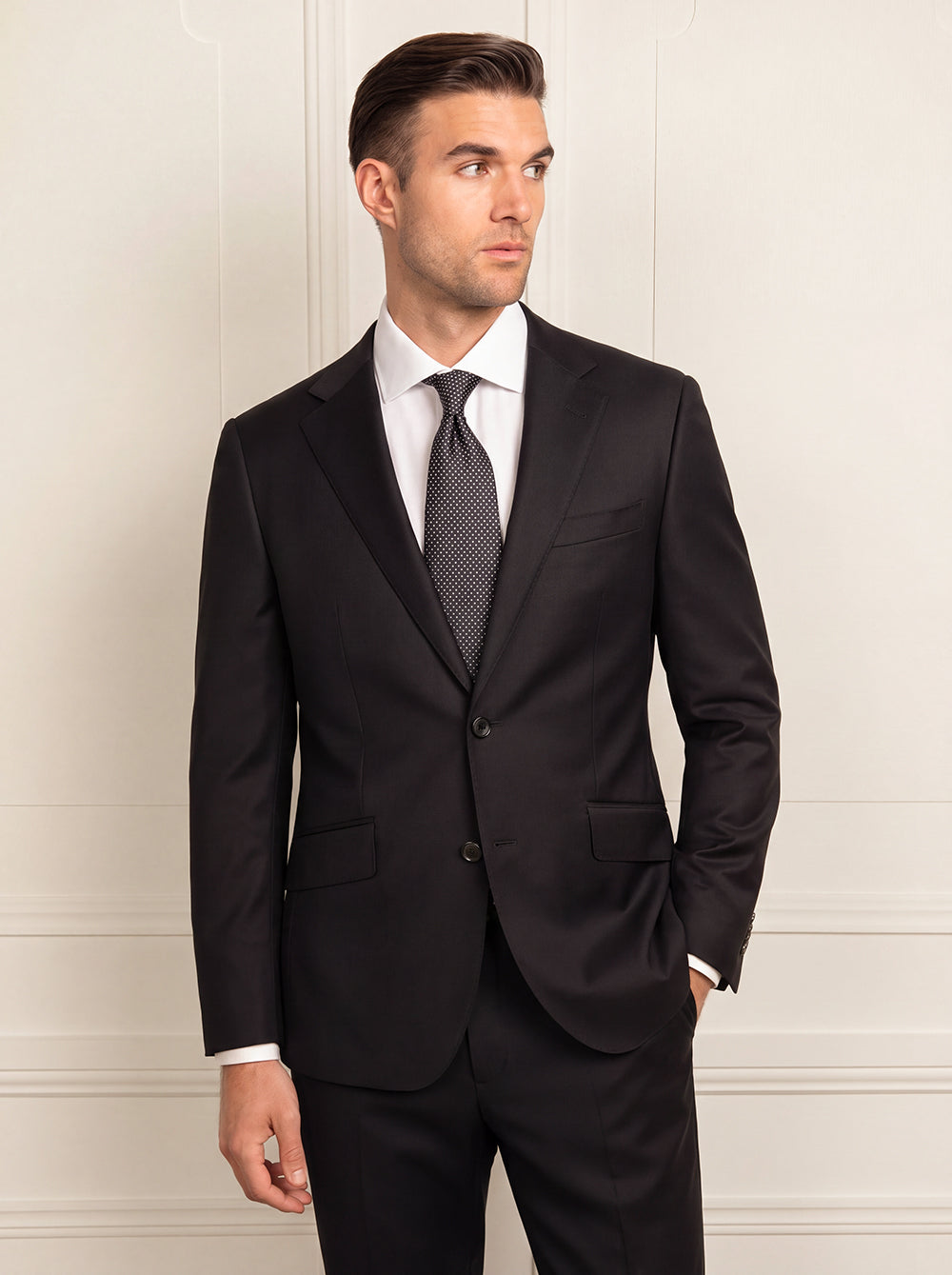 Signature Twill Black Suit Jacket