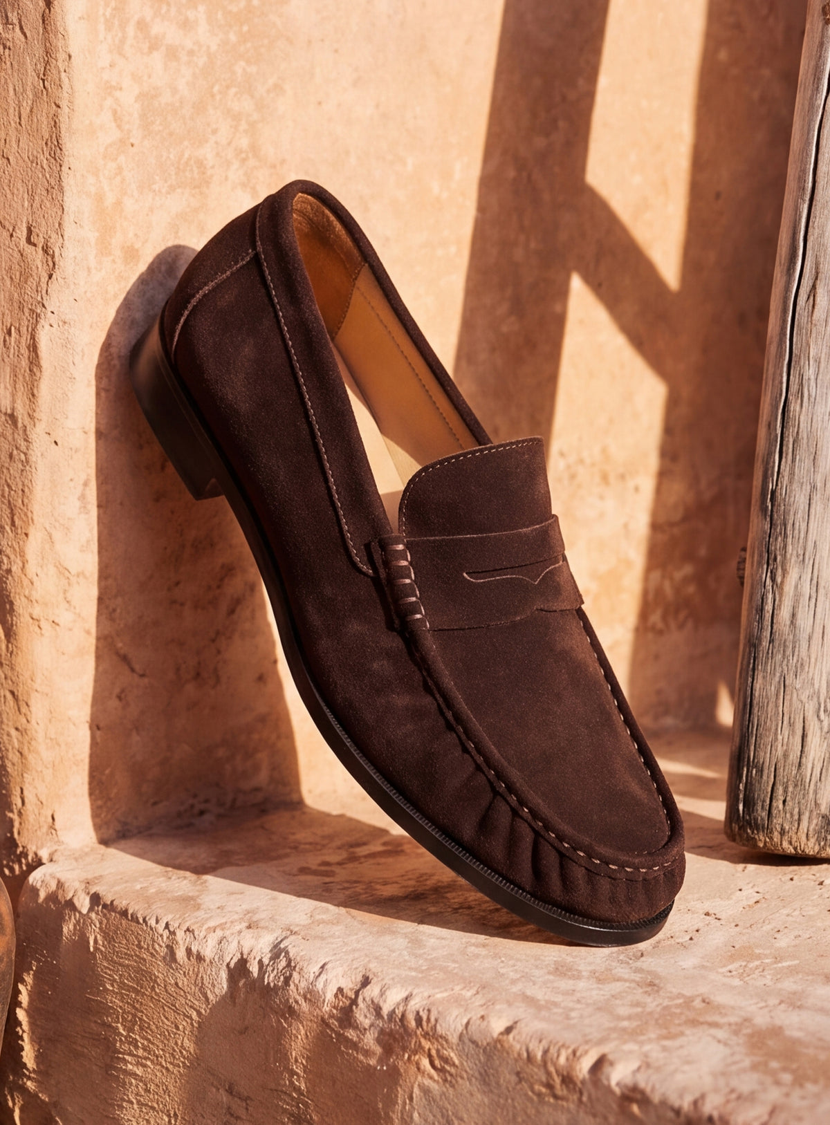 Alviano Brown Suede Loafer