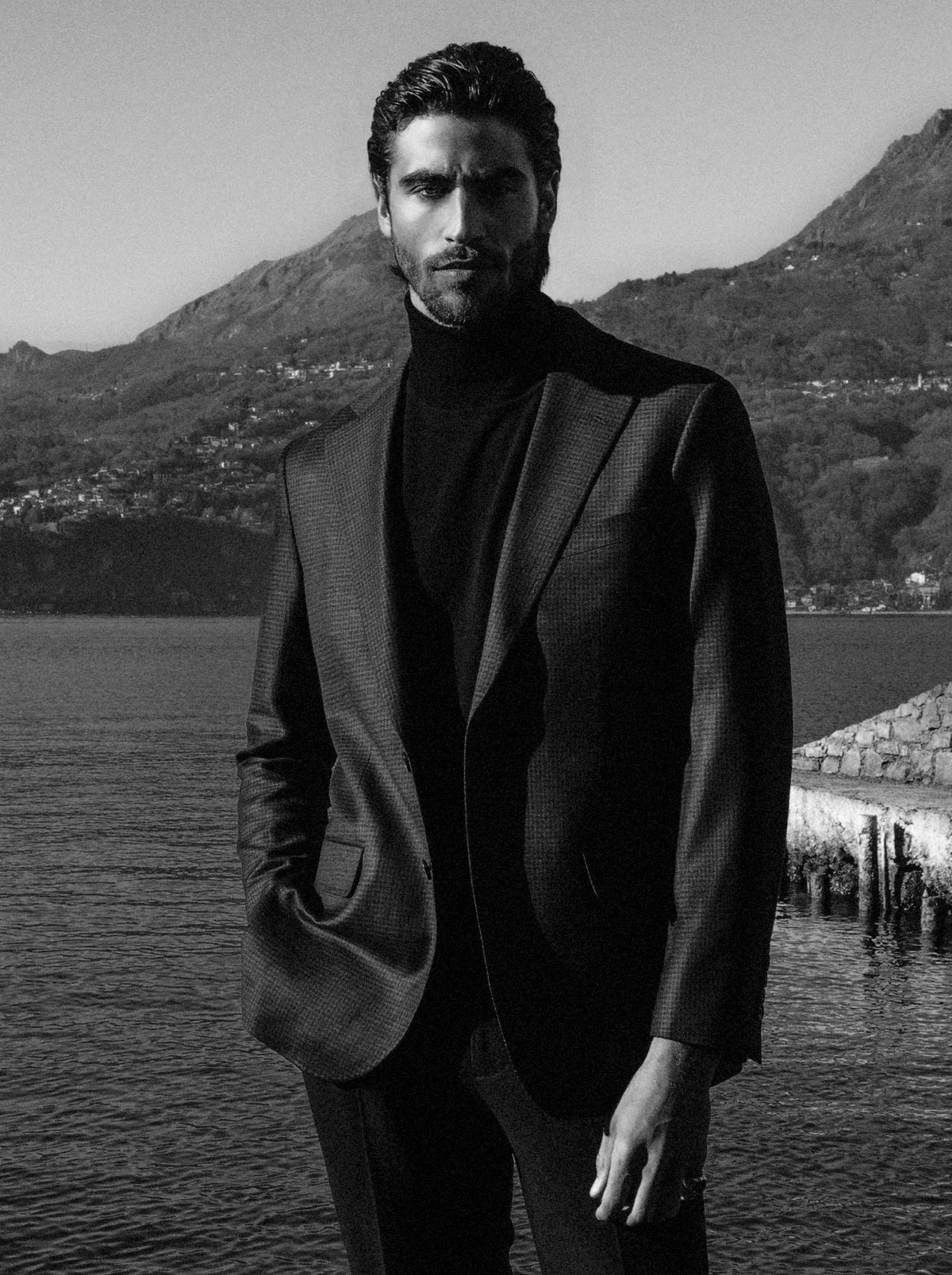 Peter Jackson model wearing sports jacket 