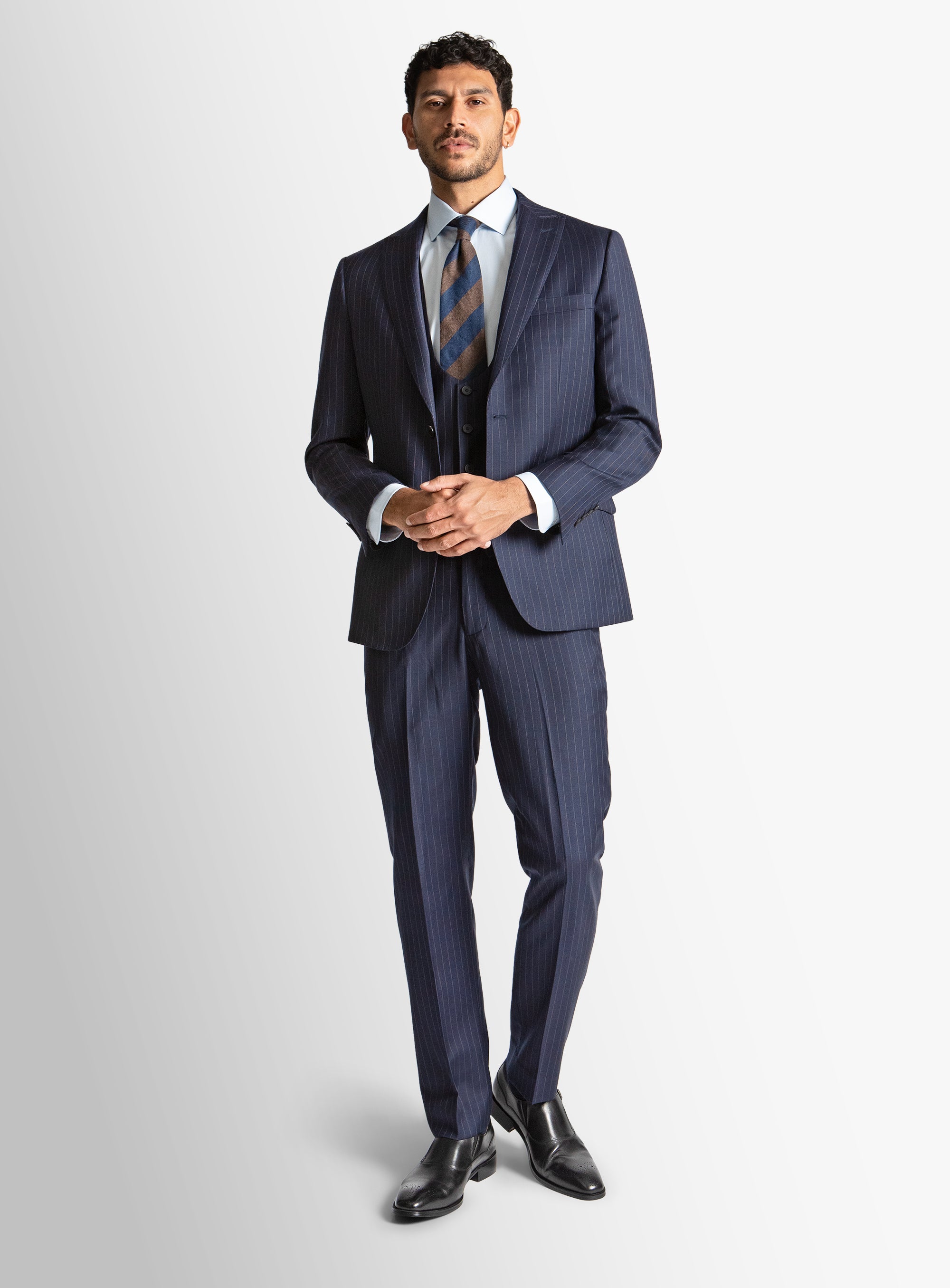 Giancarlo Pinstripe Navy Suit