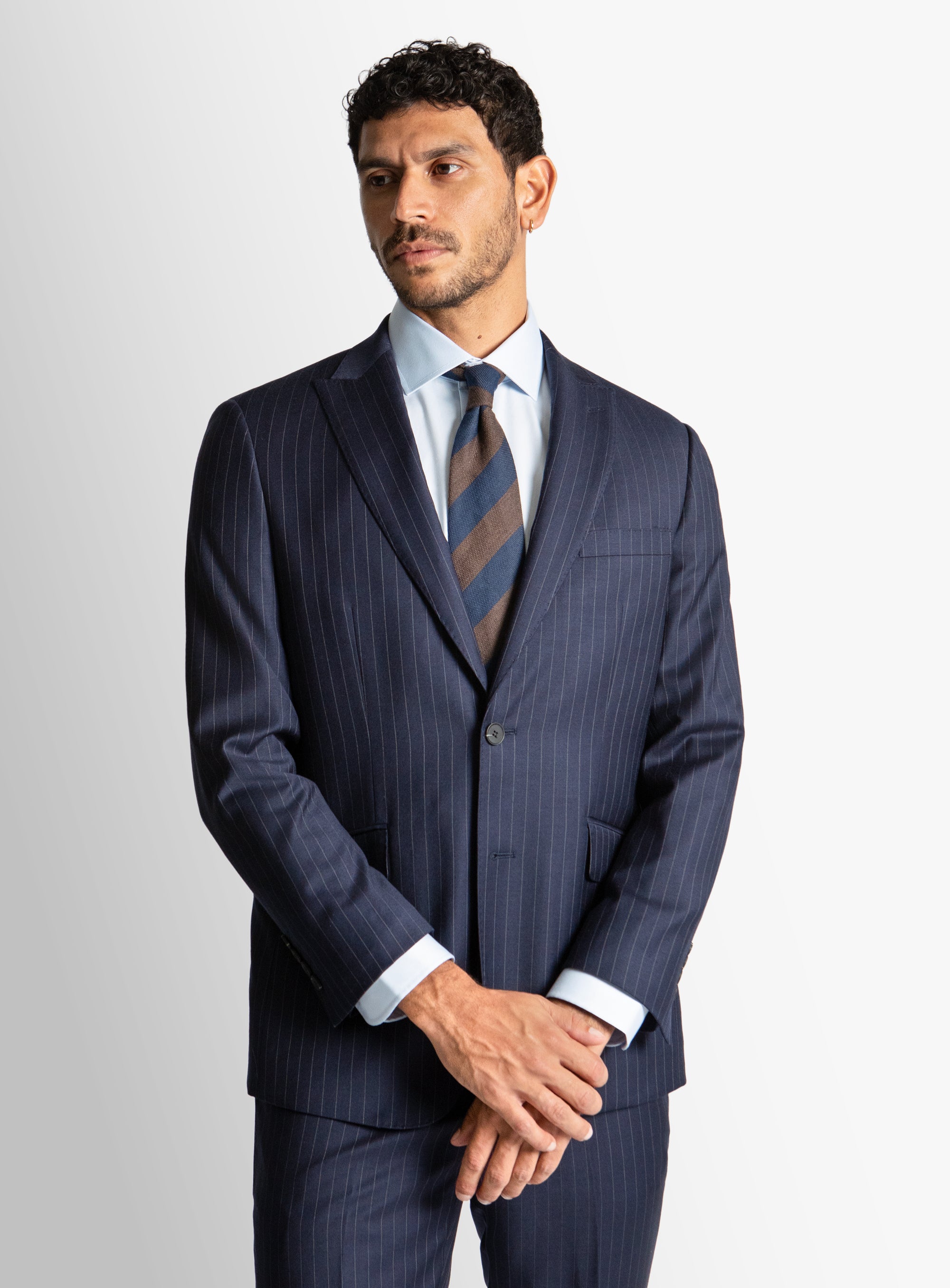 Giancarlo Pinstripe Navy Suit