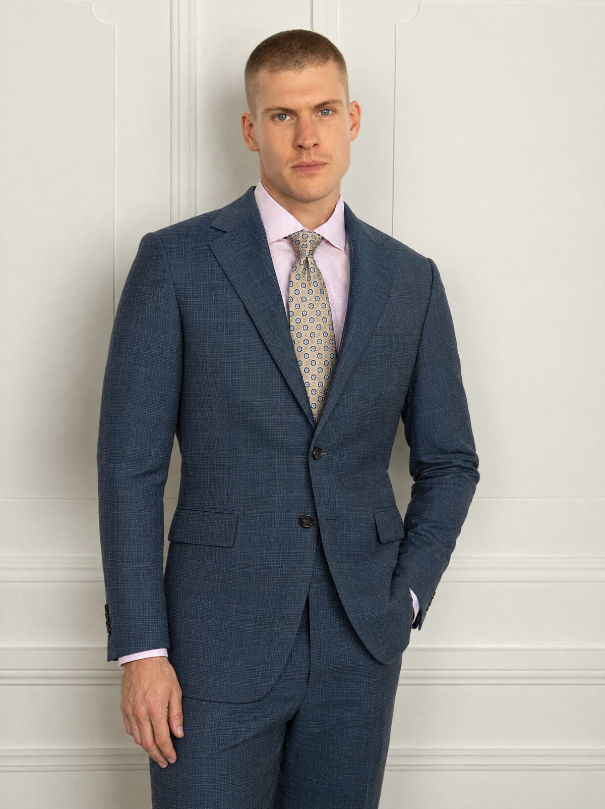 Firenze Plaid Blue Suit