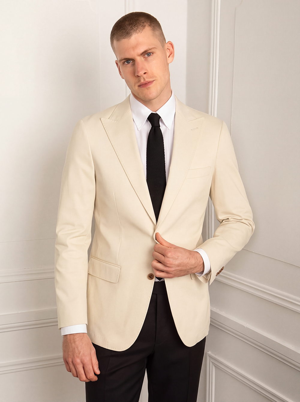 Portici Cream Cotton Sport Jacket