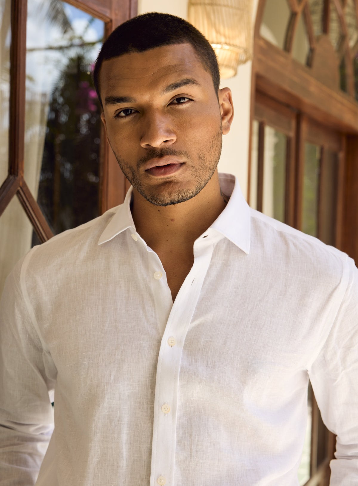 Amalfi Signature White Linen Shirt
