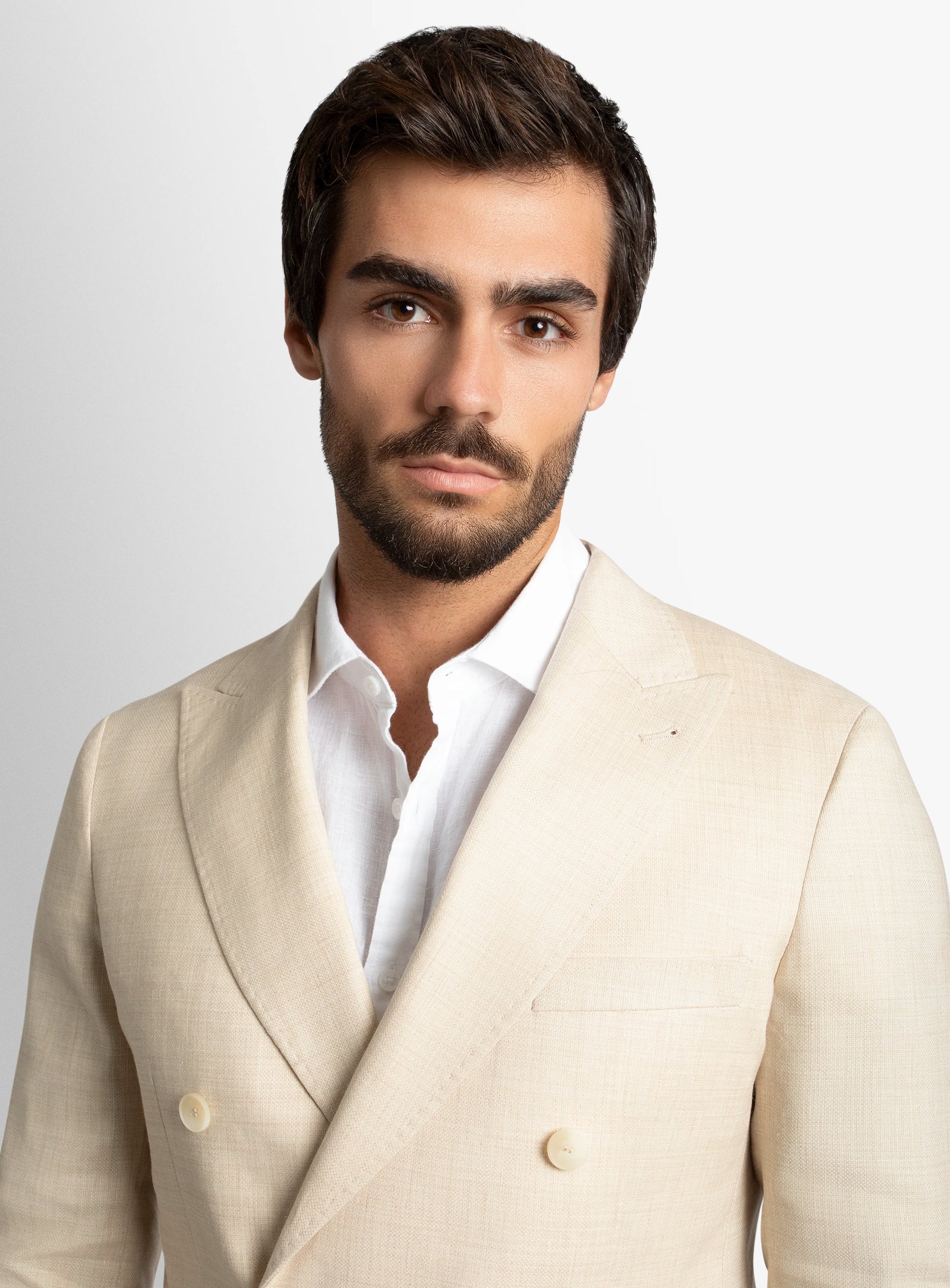 Tommaso Double Breasted Sand Jacket