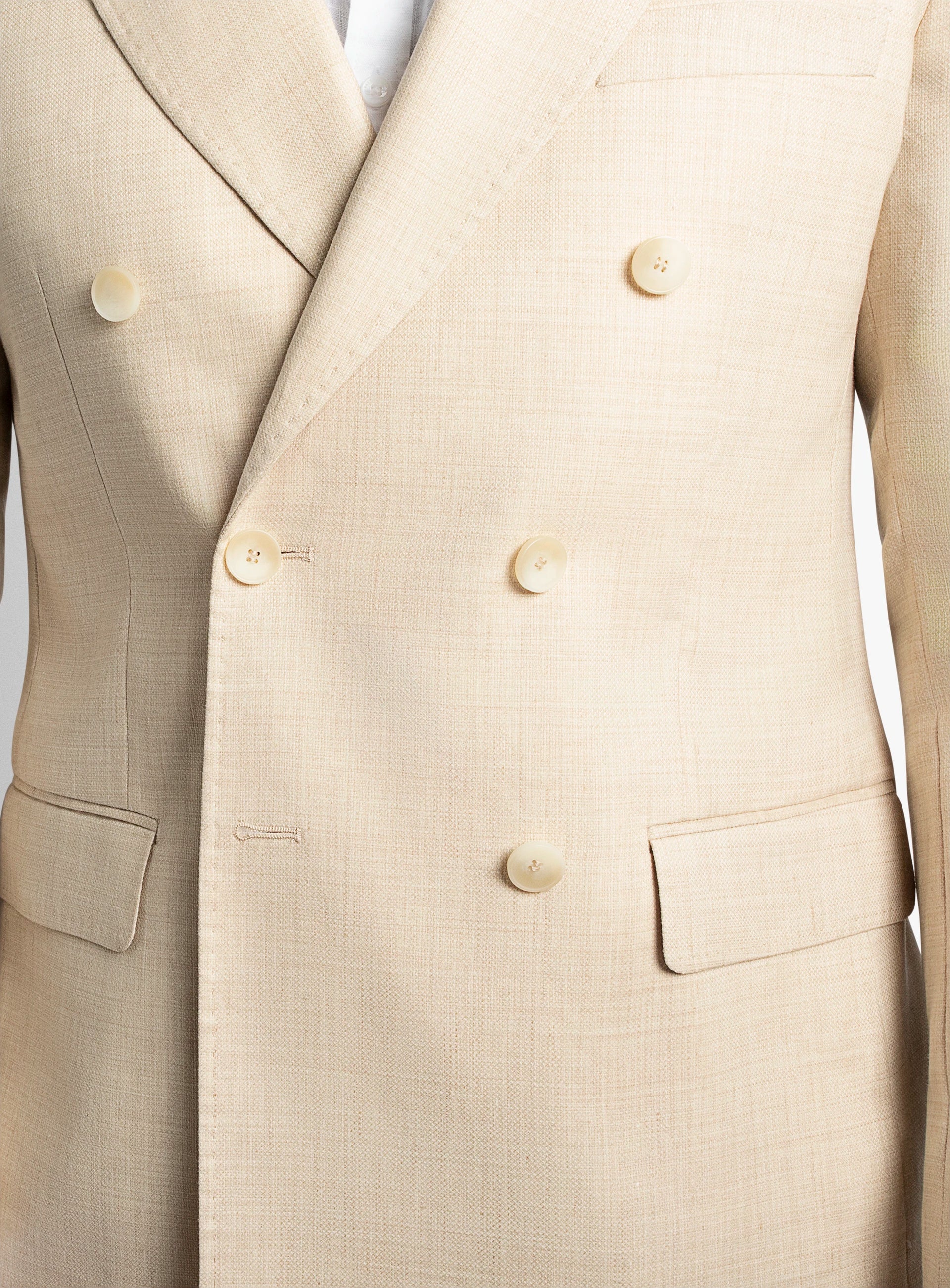 Tommaso Double Breasted Sand Jacket