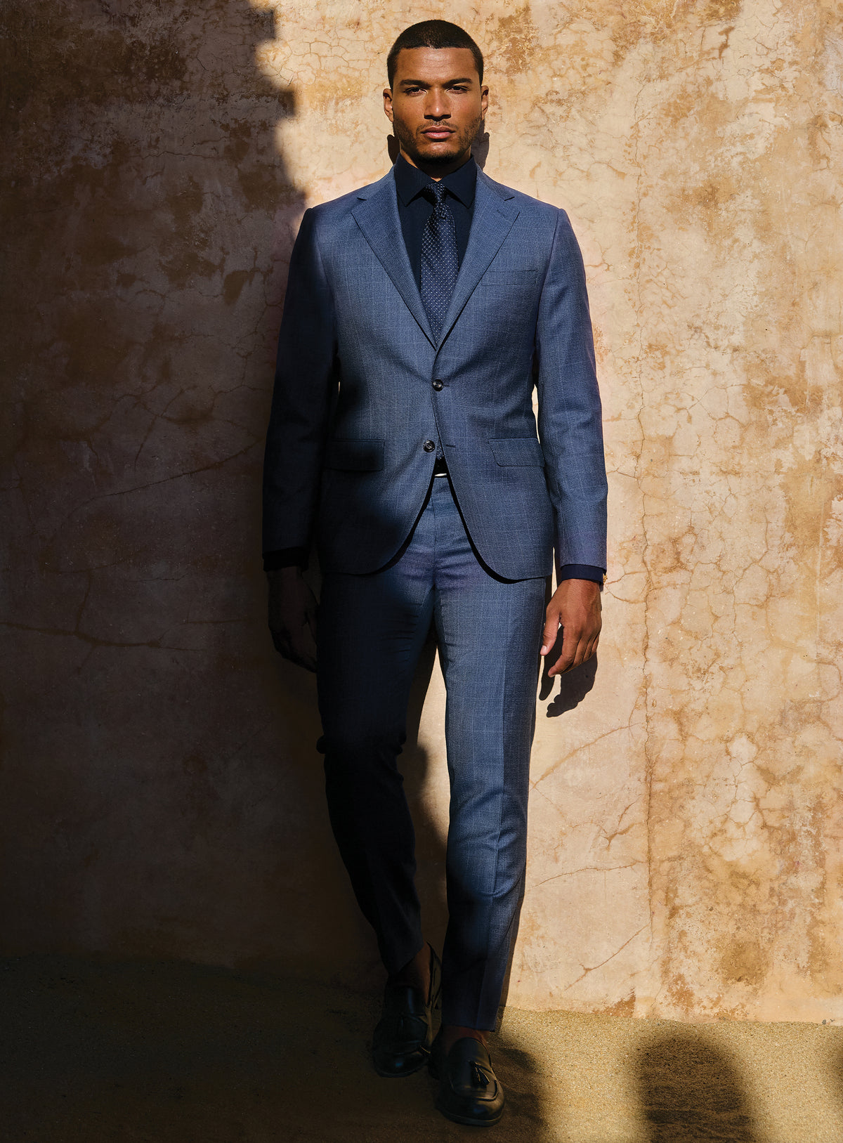 Firenze Plaid Blue Suit