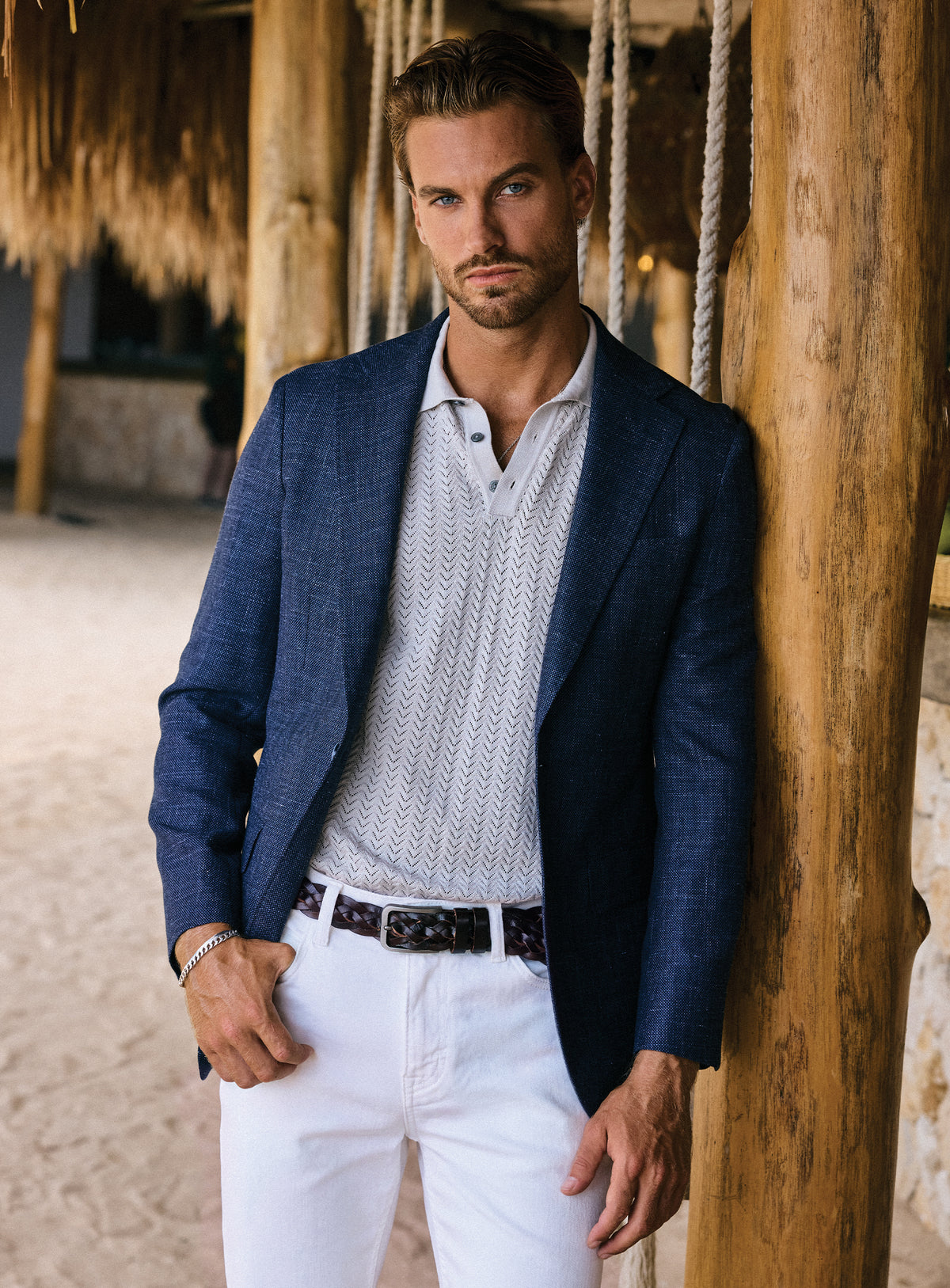 Vitale Birdseye Blue Sport Jacket