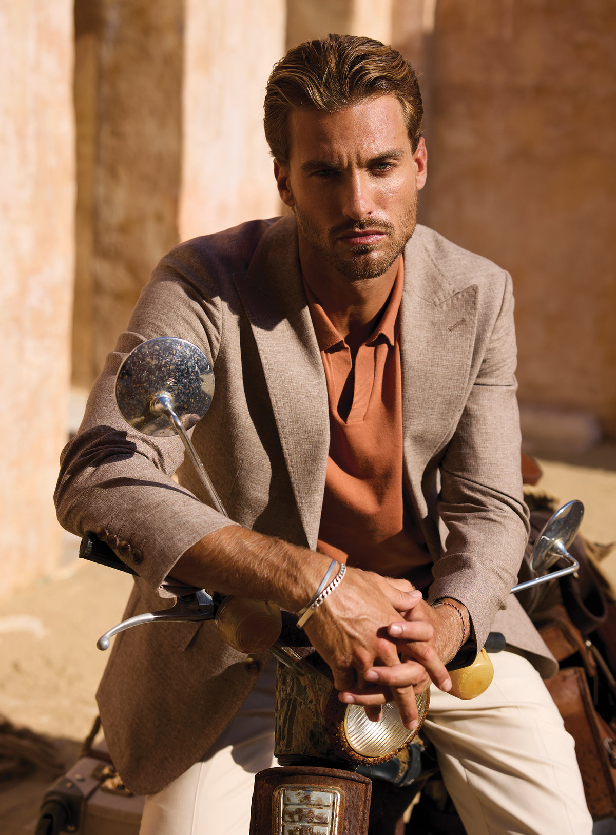 Portici Basketweave Taupe Sport Jacket