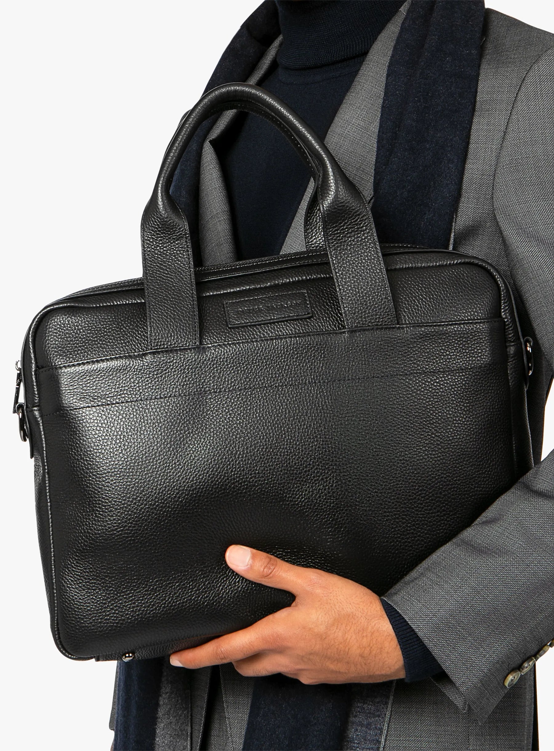 Aldo Black Leather Briefcase