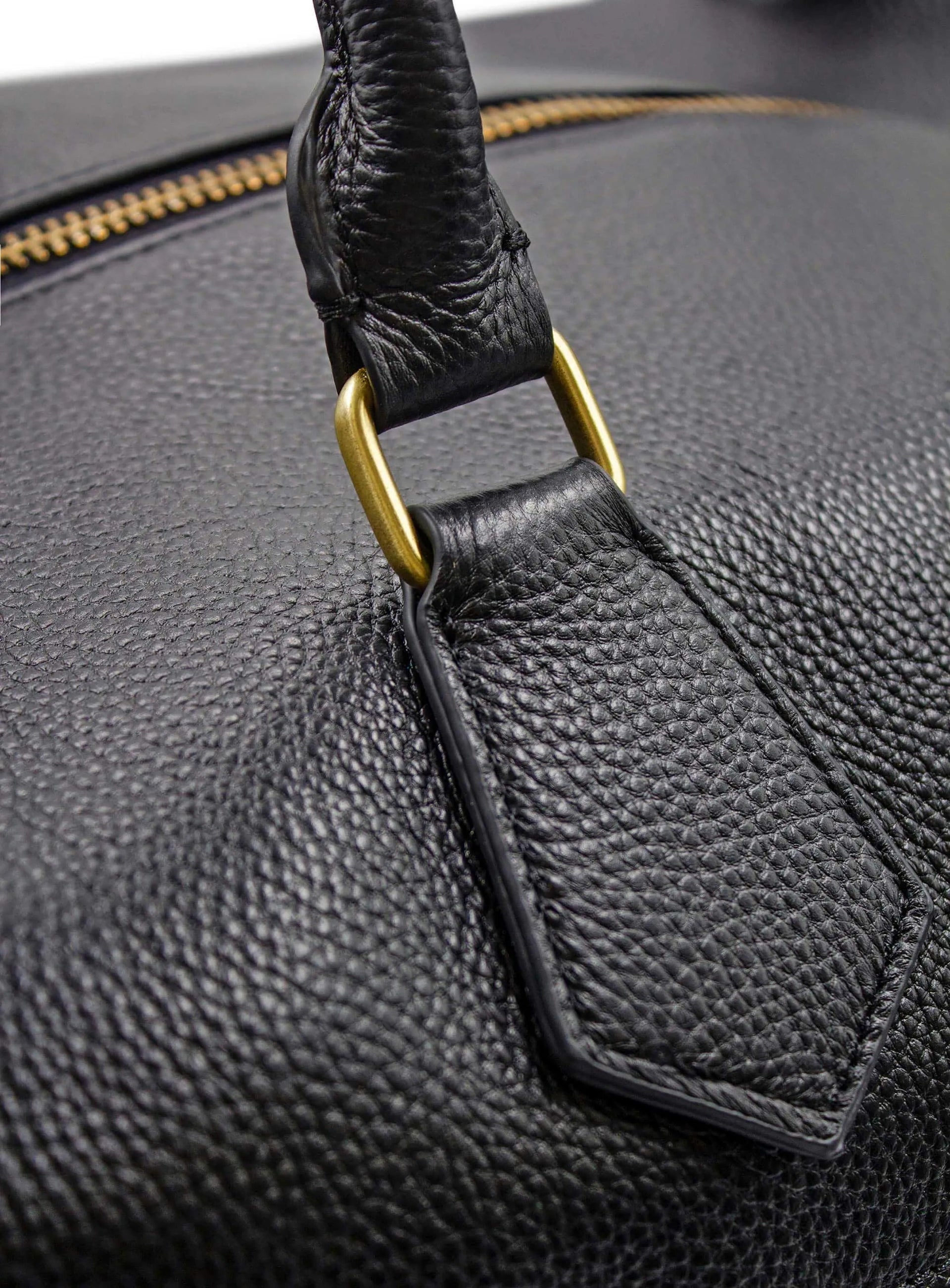 Alessio Black Pebbled Leather Bag