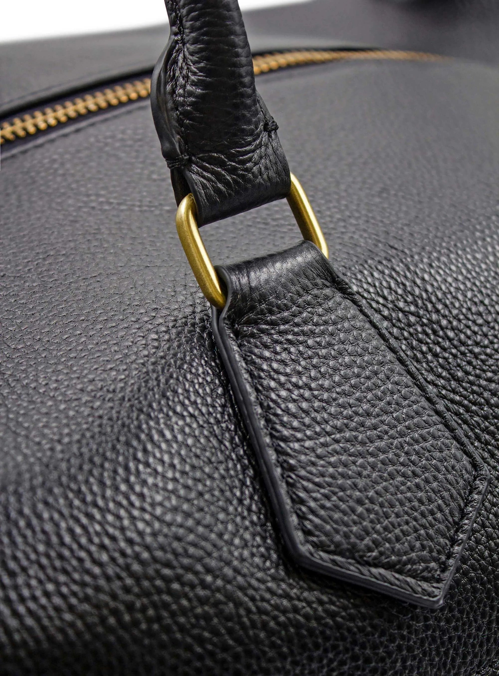 Alessio Black Pebbled Leather Bag