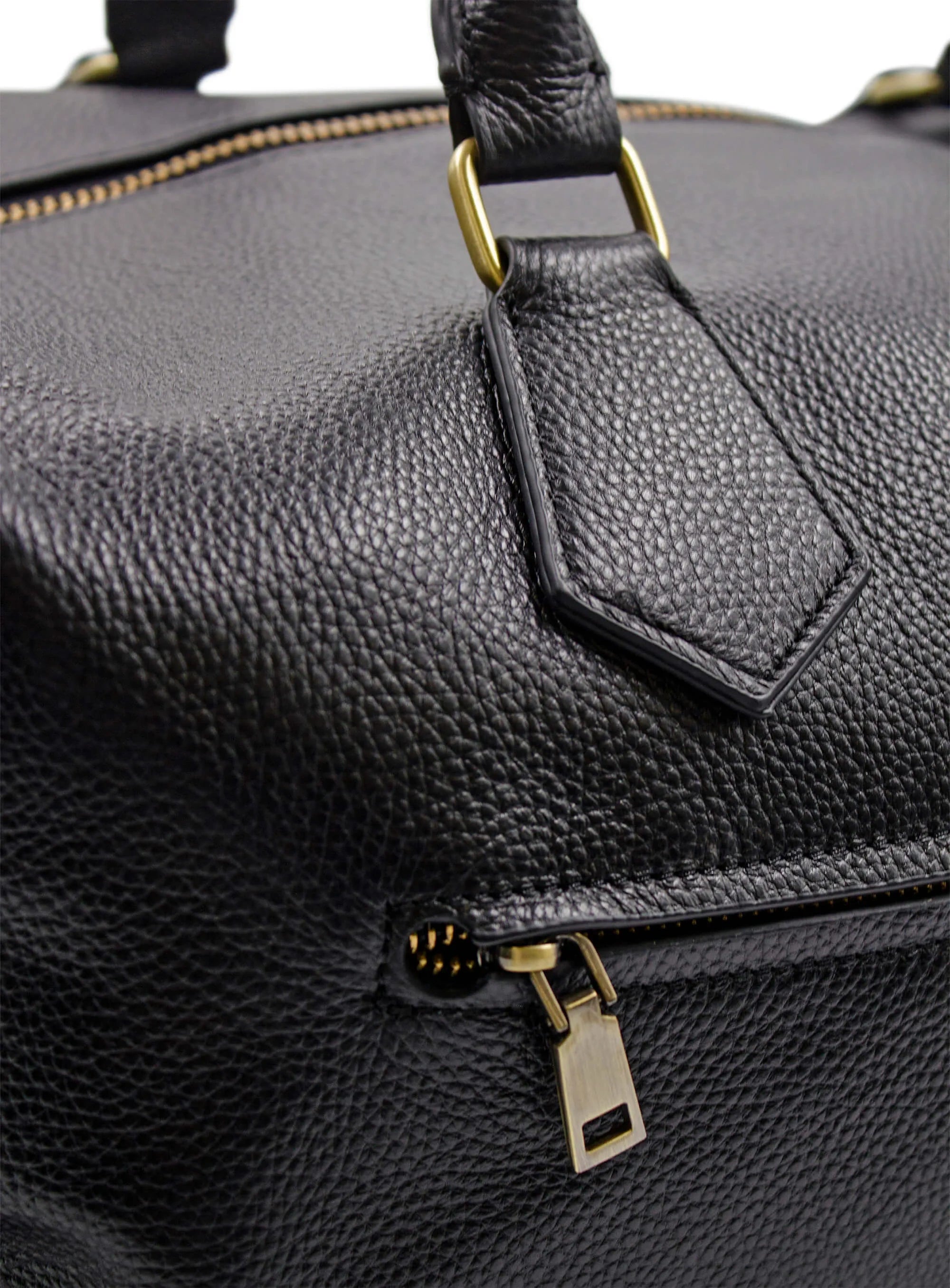 Alessio Black Pebbled Leather Bag