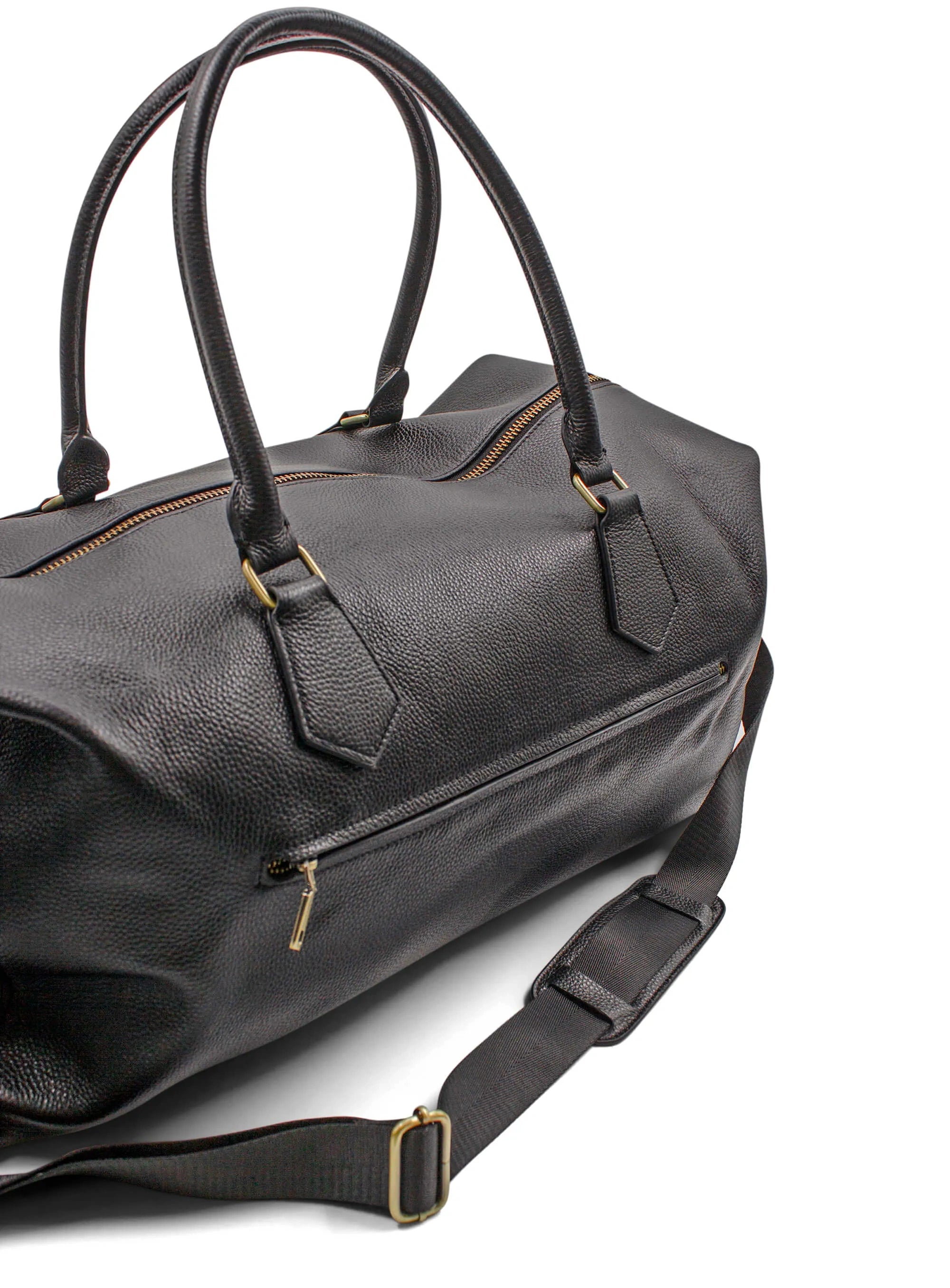 Alessio Black Pebbled Leather Bag