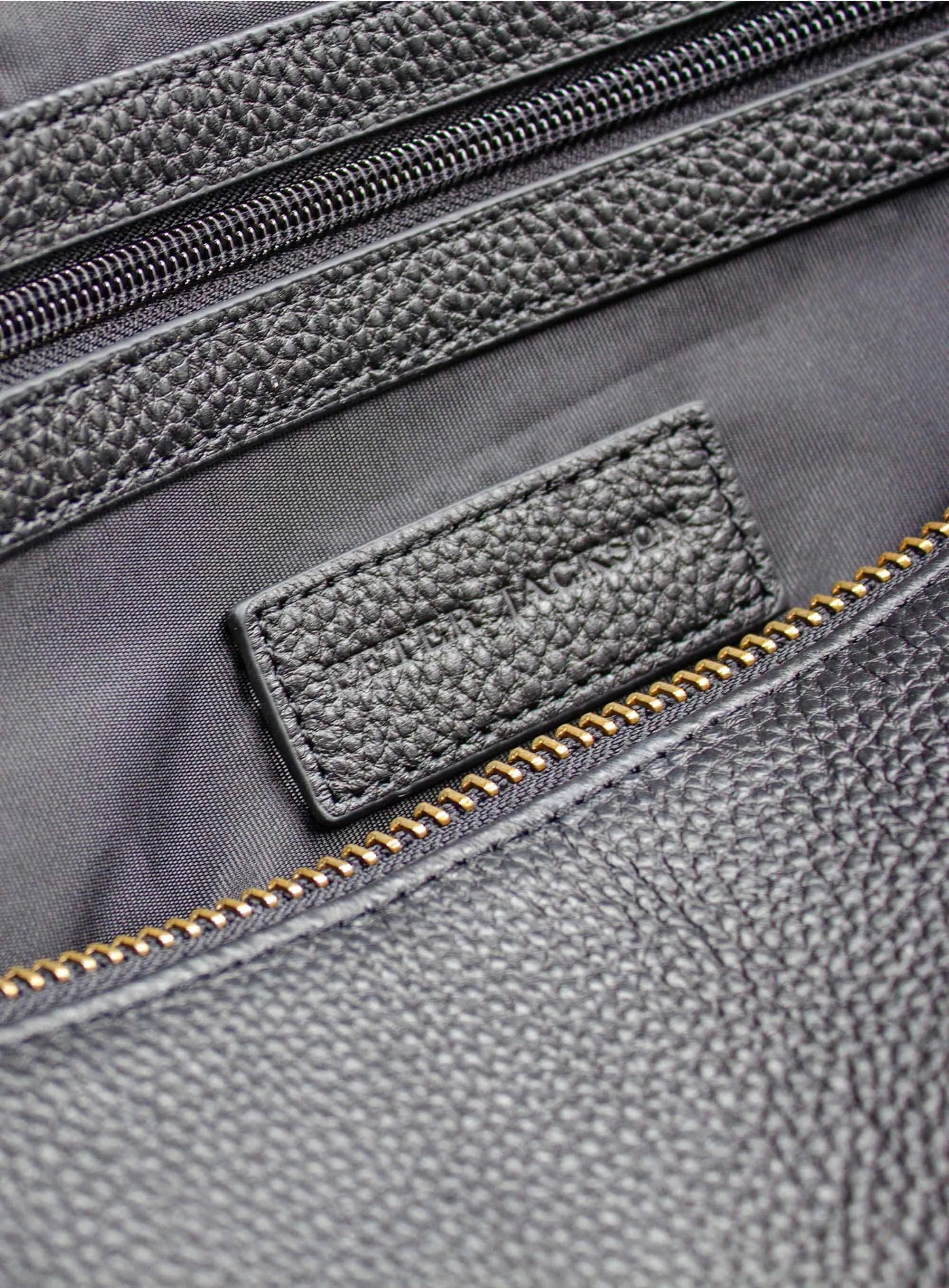 Alessio Black Pebbled Leather Bag