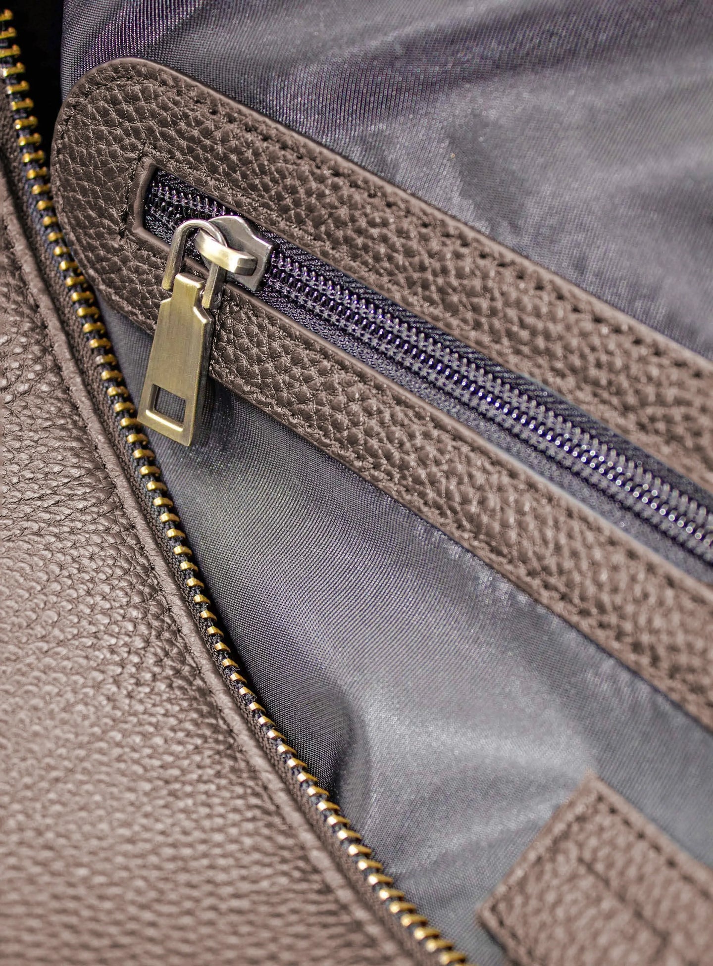 Alessio Brown Pebbled Leather Bag