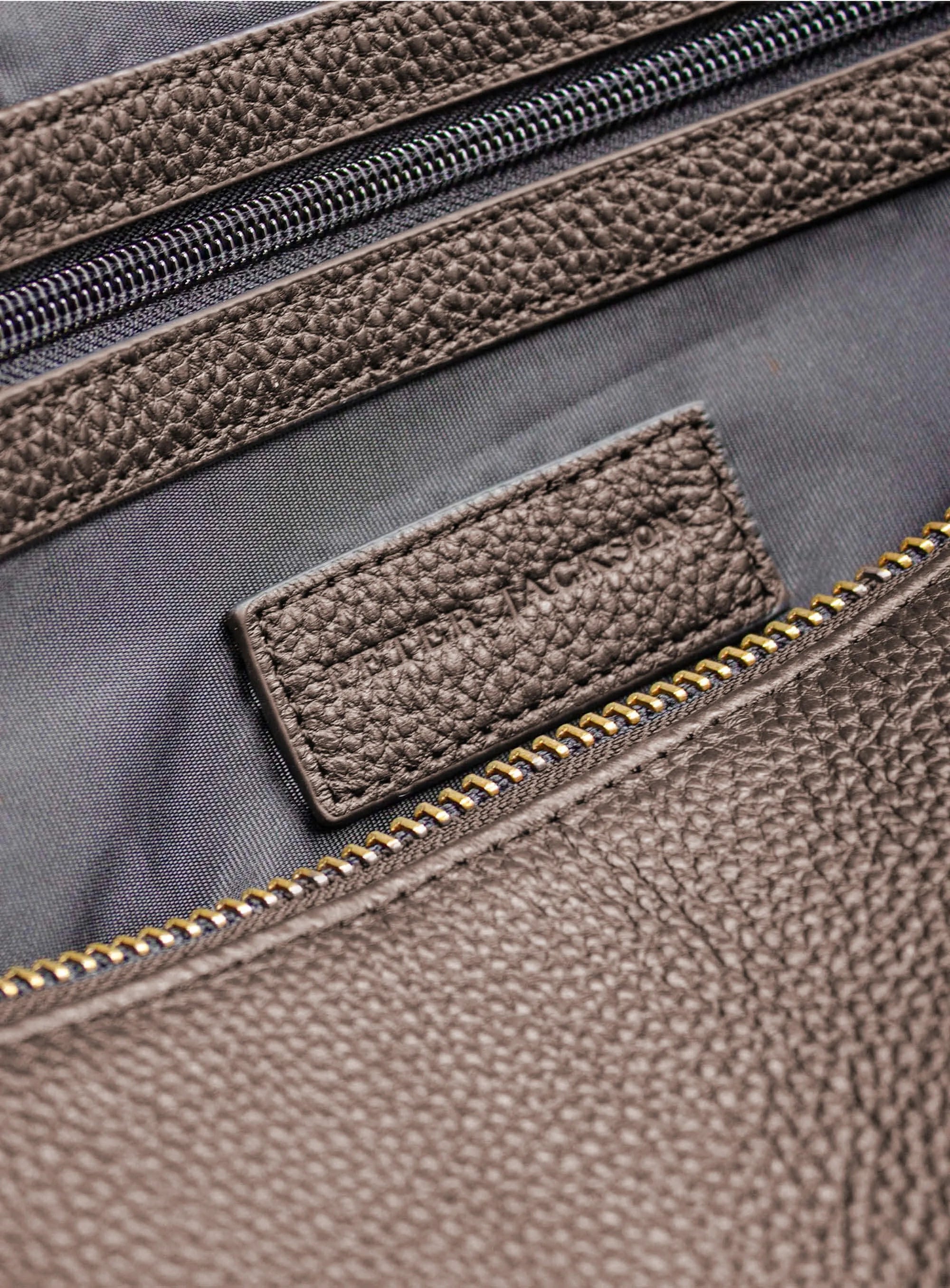Alessio Brown Pebbled Leather Bag