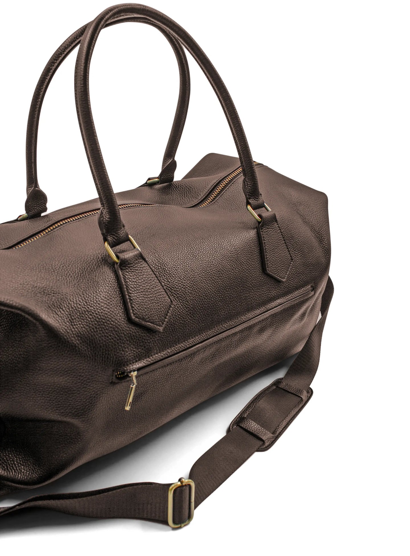 Alessio Brown Pebbled Leather Bag