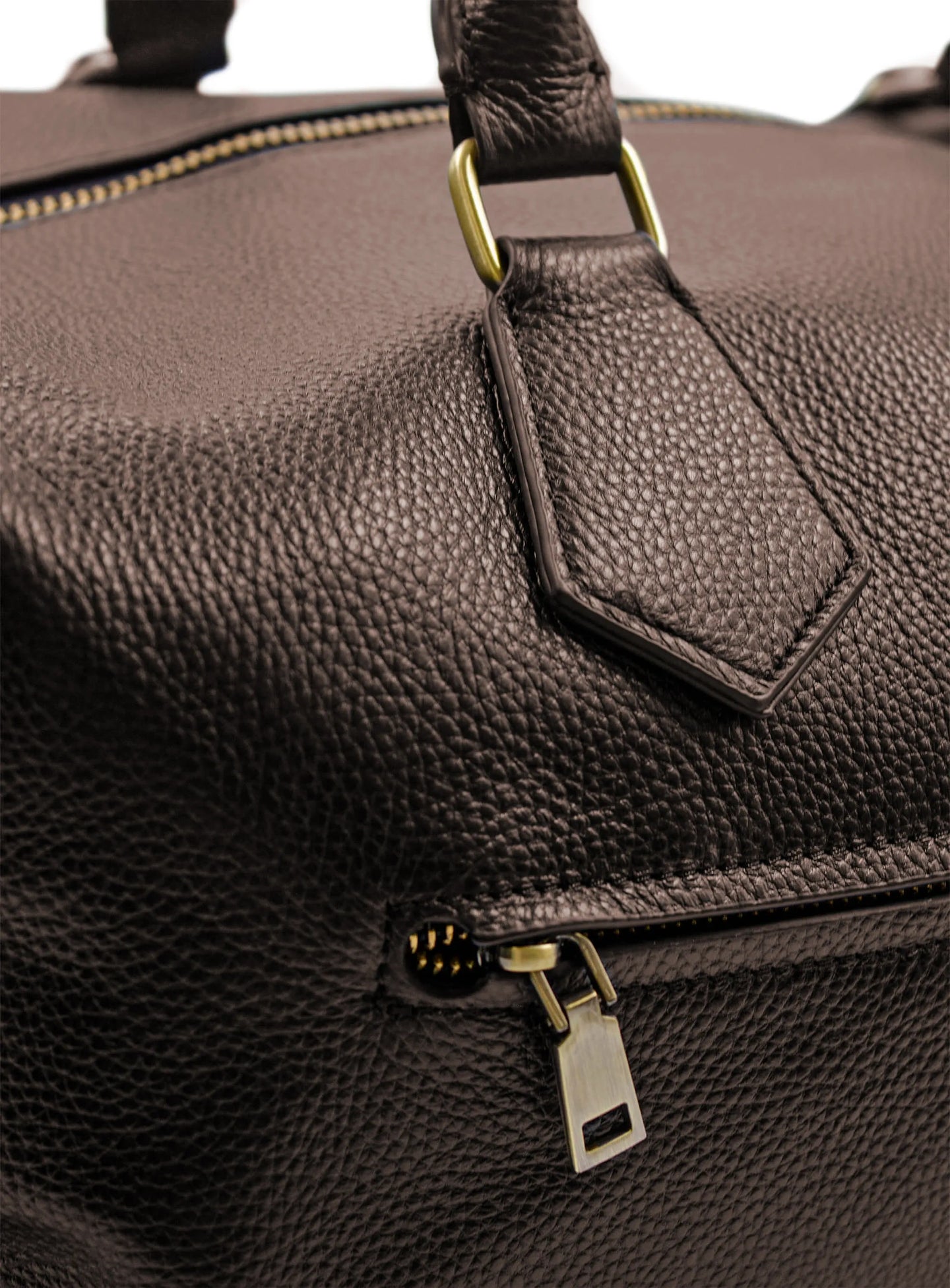 Alessio Brown Pebbled Leather Bag