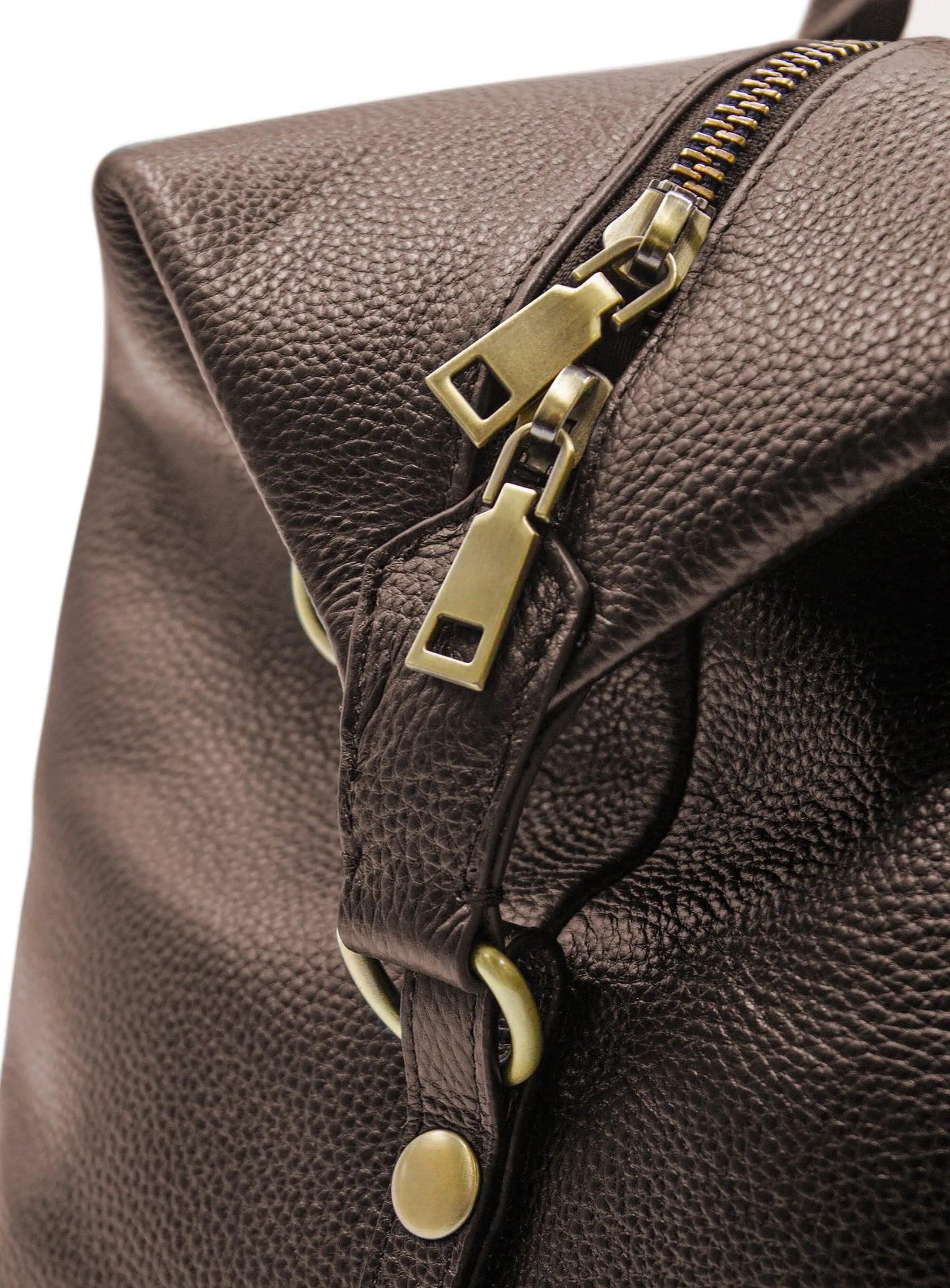 Alessio Brown Pebbled Leather Bag