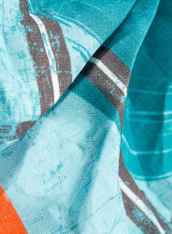 Aqua Sunset Pocket Square