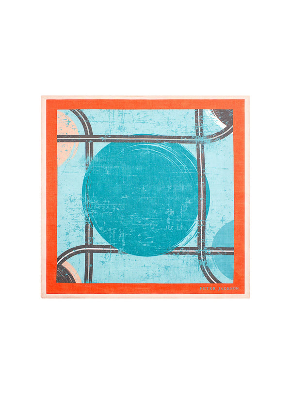 Aqua Sunset Pocket Square