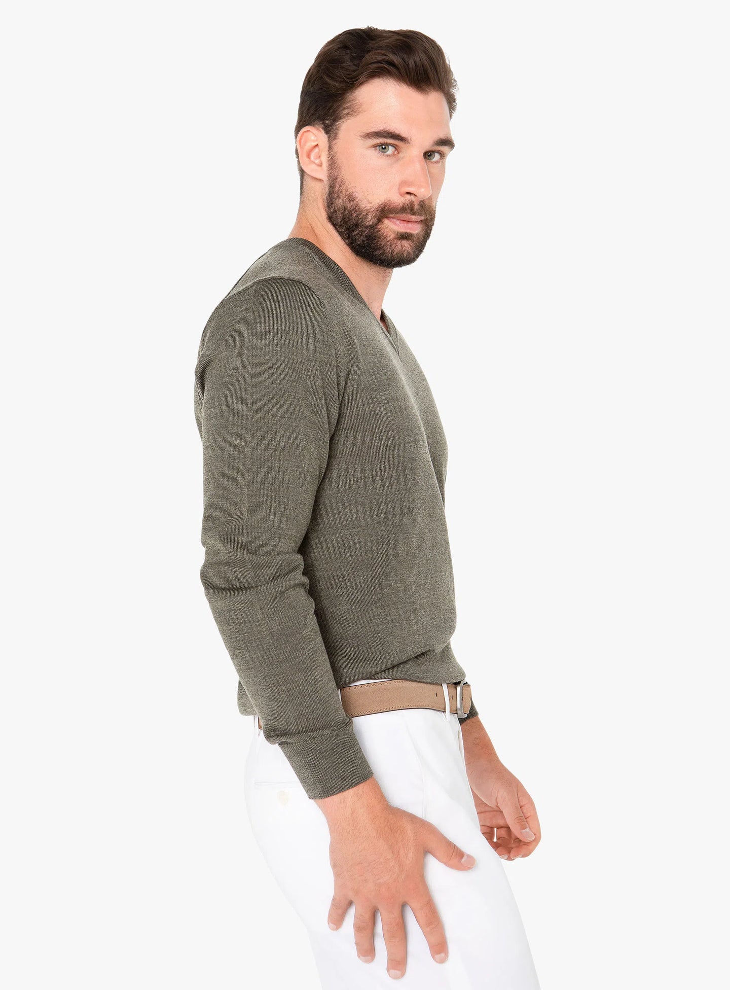 Arco Sage Merino V-Neck Knit