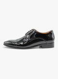 Patent Leather Toe Cap Black Dinner Shoe