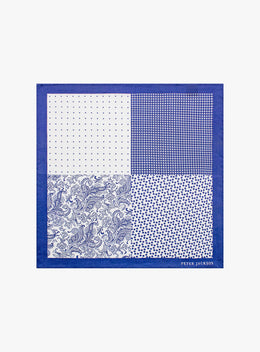 Blue Refined Medley Pocket Square