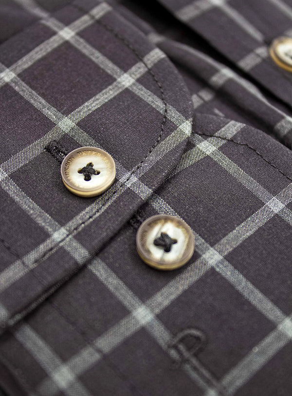 Bolzano Black/Grey Melange Check Shirt
