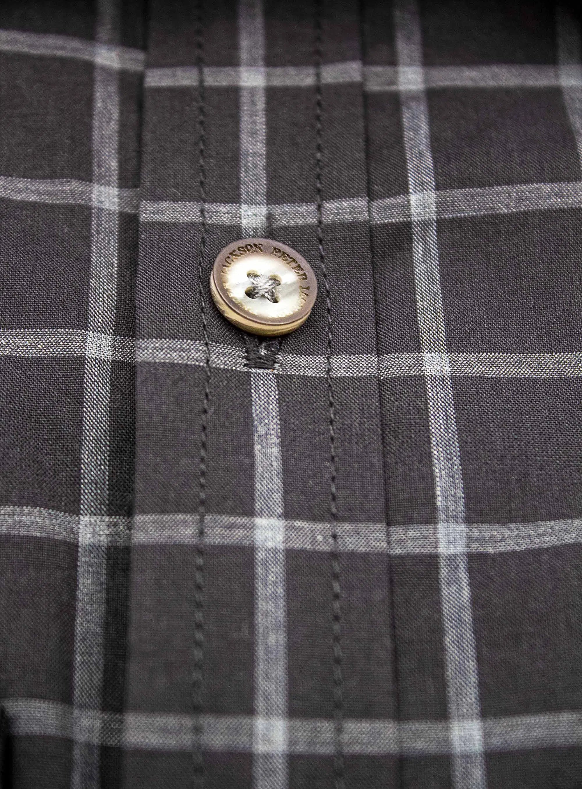 Bolzano Black/Grey Melange Check Shirt