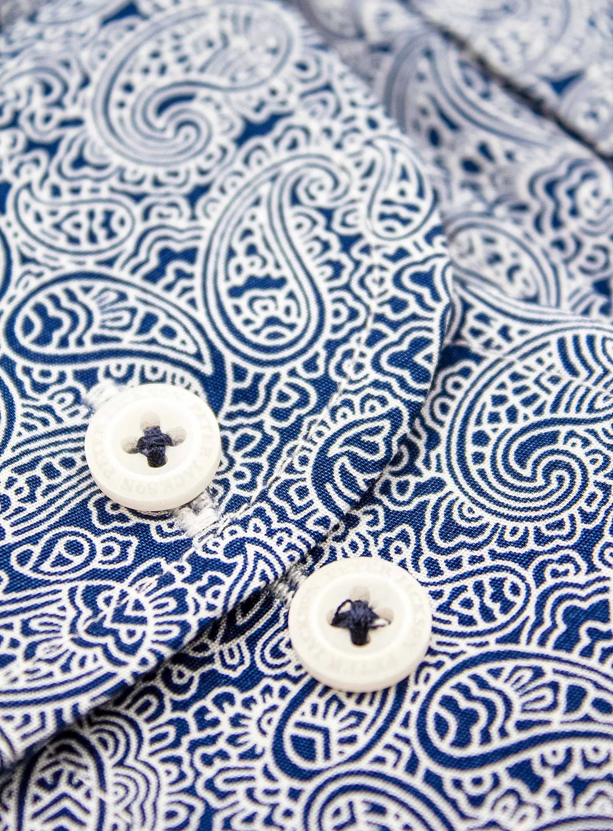 Bolzano Navy Paisley Shirt