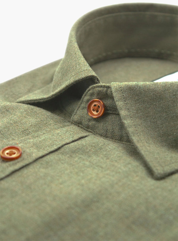 Bolzano Sage Flannel Shirt