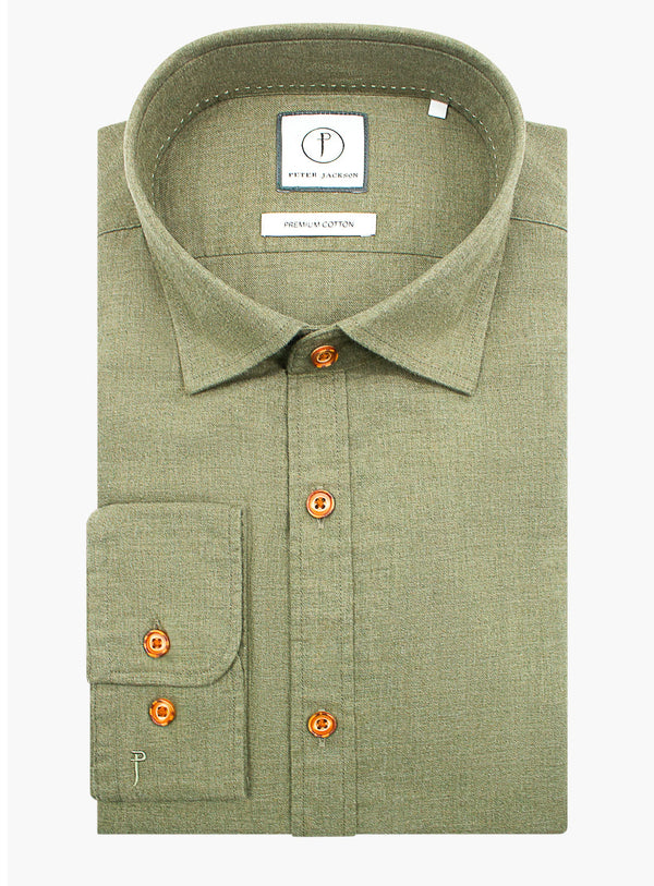 Bolzano Sage Flannel Shirt