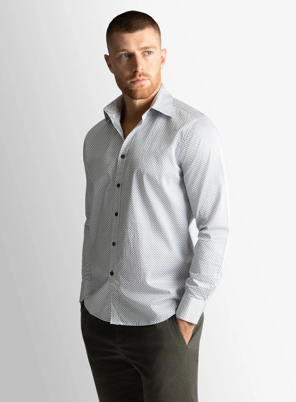 Bolzano White Base with Black Print