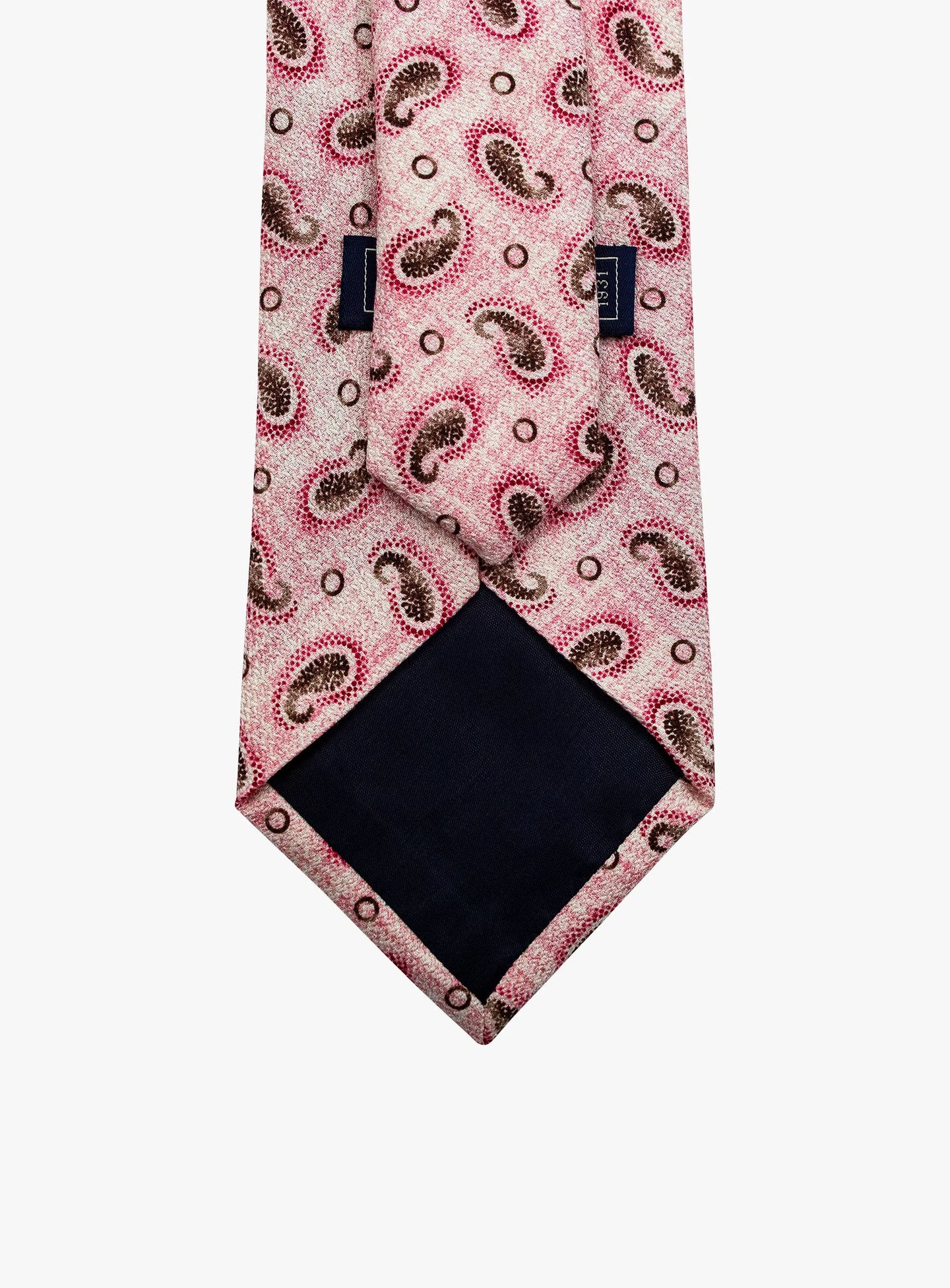 Bottinelli Italian Silk Tie: Pink Paisley Elegance