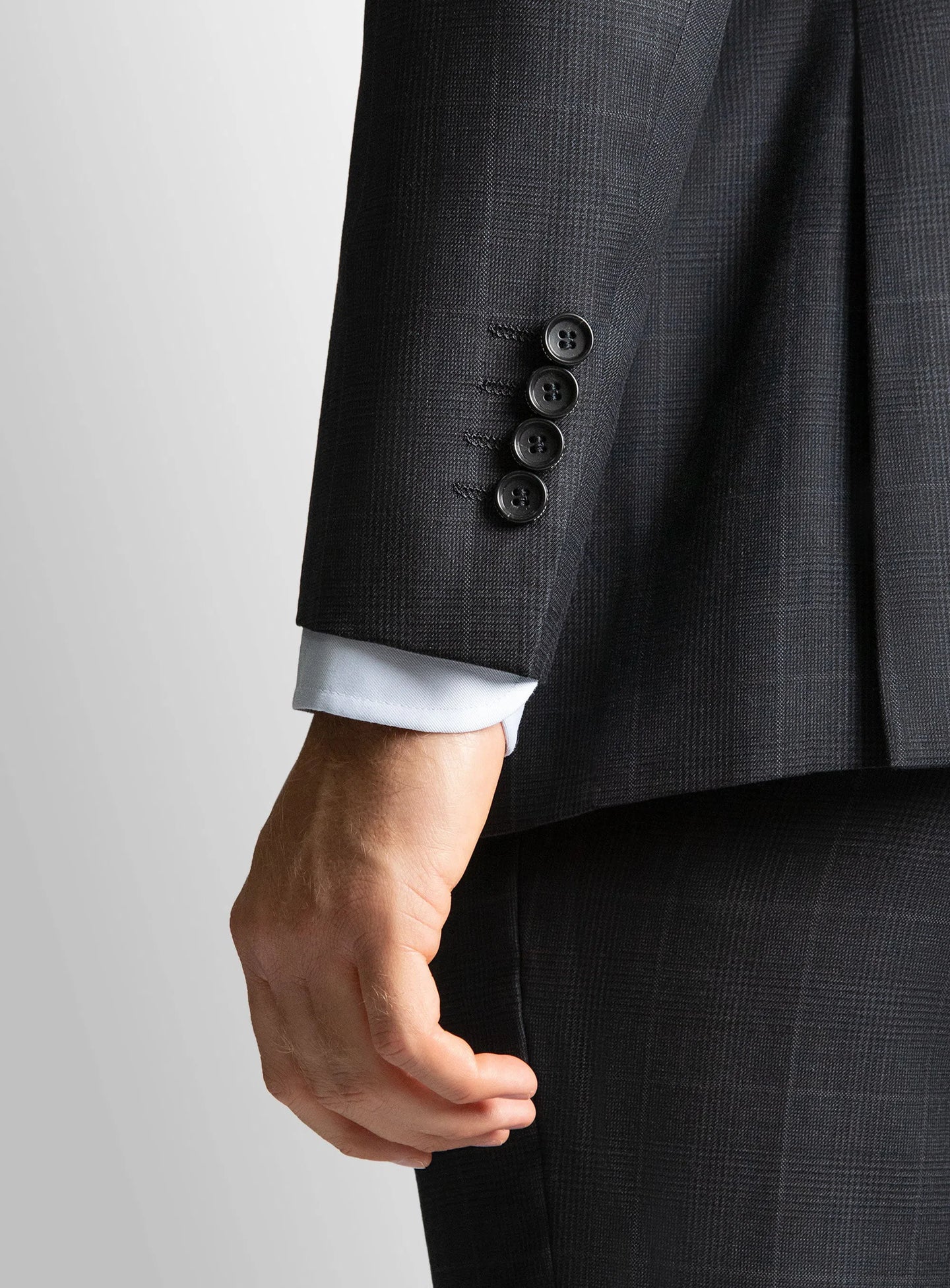 Brad Charcoal Glen Check Jacket