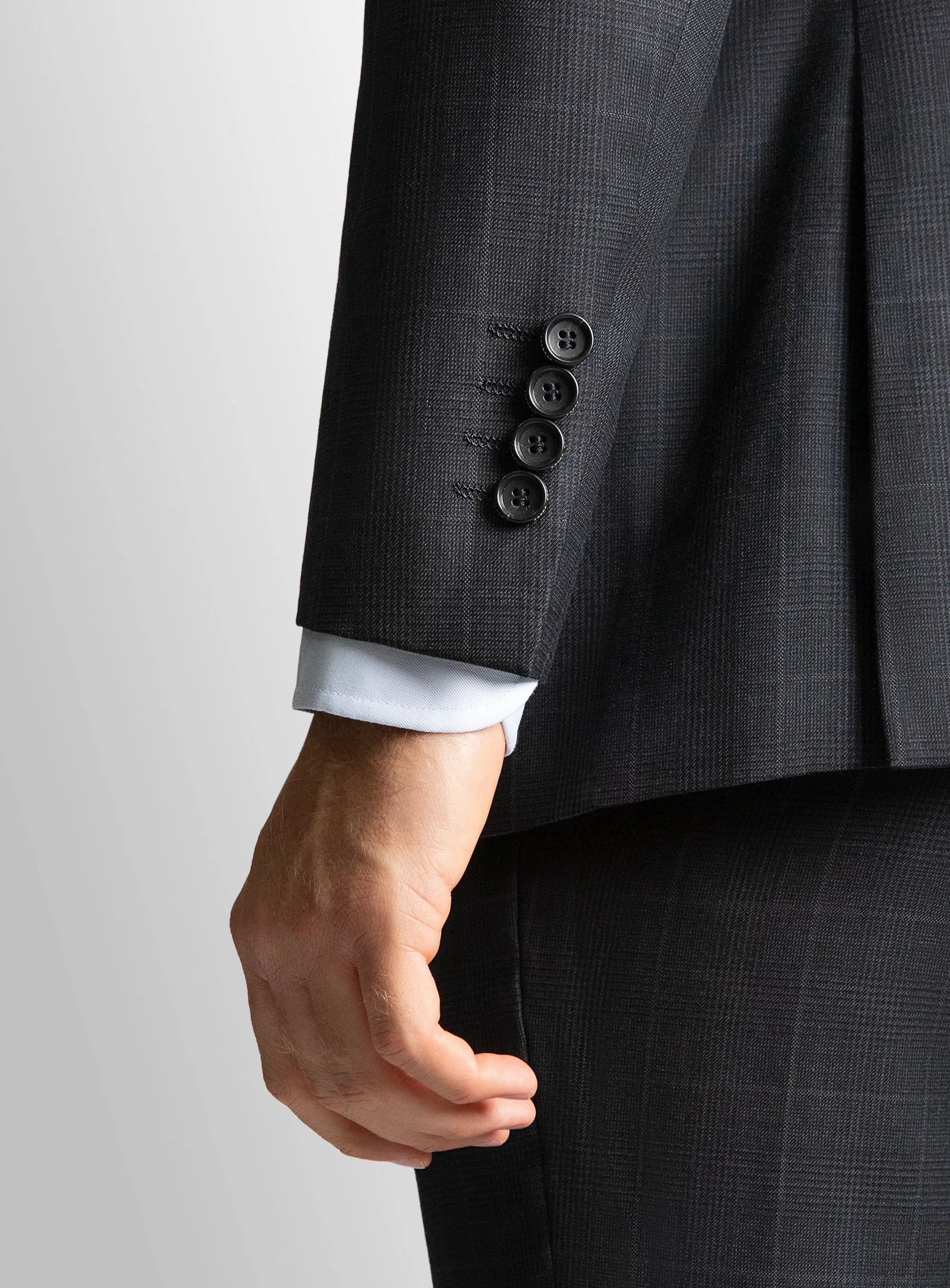 Brad Charcoal Glen Check Jacket