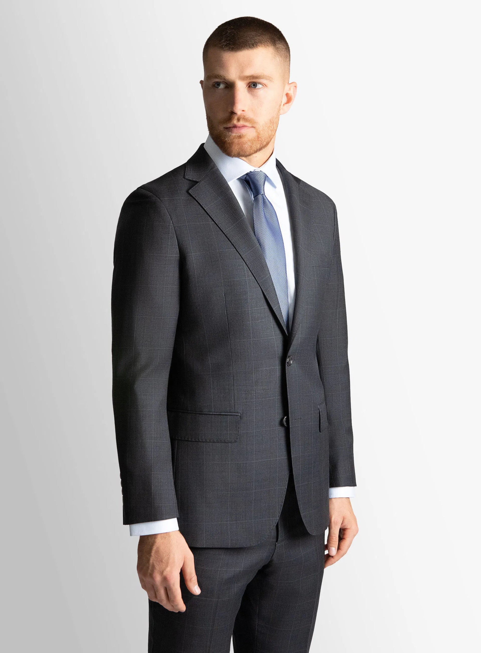 Brad Charcoal Glen Check Jacket
