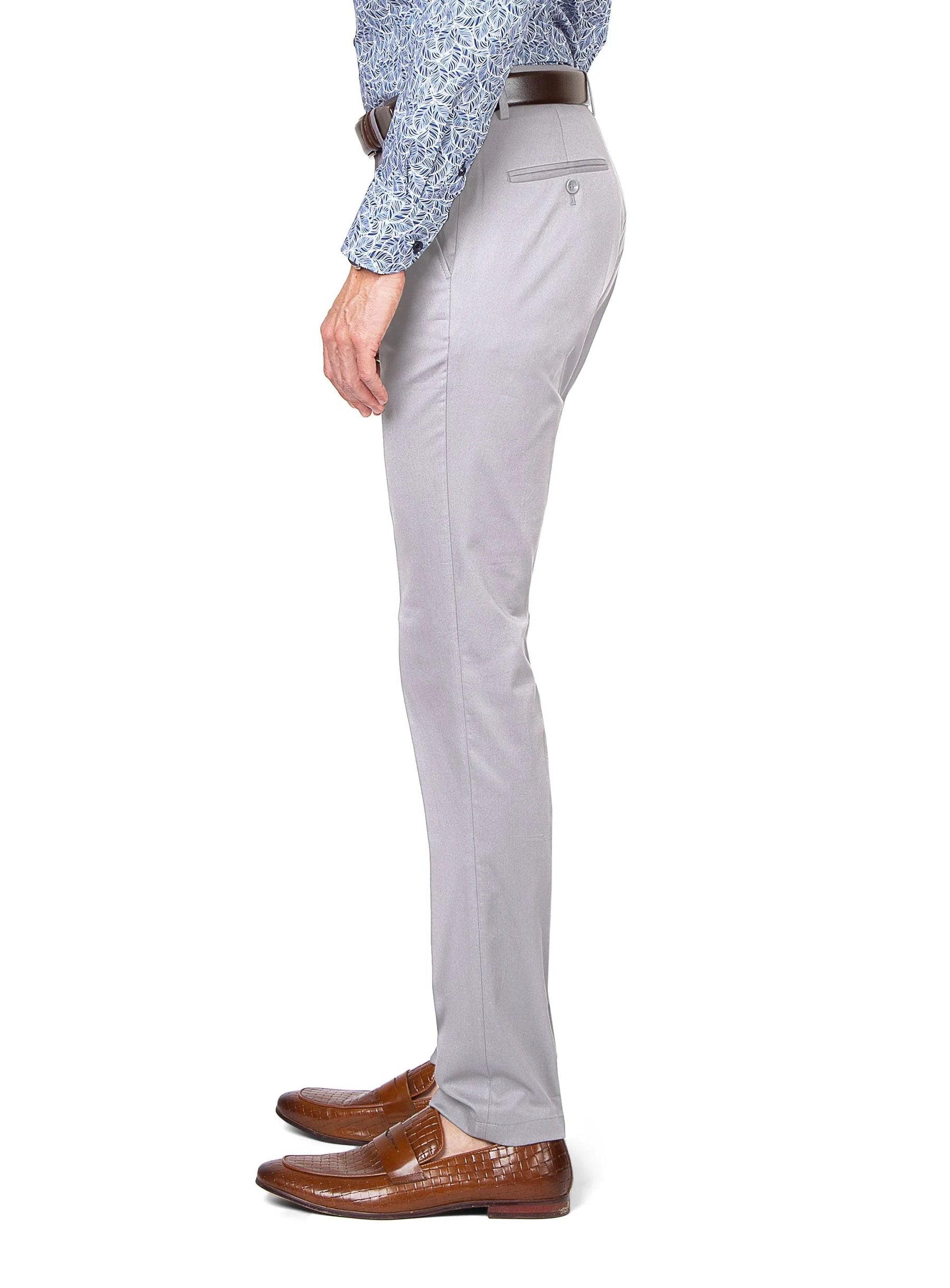 Brera Silver Cotton Chino